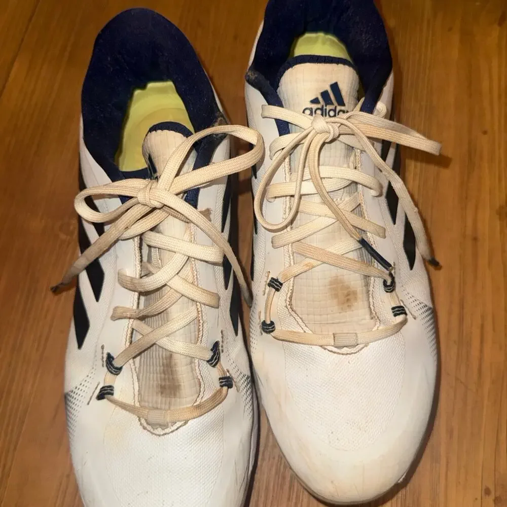 Adidas PureHustle Metal Baseball Softball Cleats Men’s Size 11 White Navy